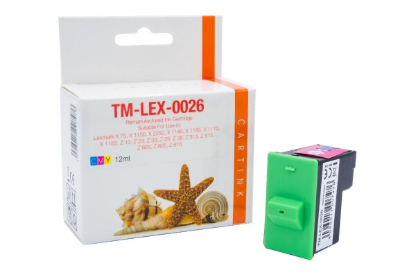 REF0026 Refill Tinte Color für Lexmark / 10N0026 / 13,8ml