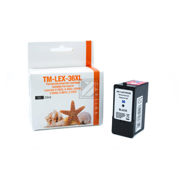 REFLEX36XL Refill Tinte Black für Lexmark / 18C2170E / 23ml