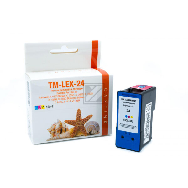 REFLEX24 Refill Tinte Color für Lexmark / 18C1524E / 18ml