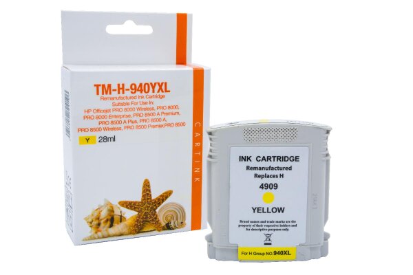 REF940Y refill Tinte Yellow für HP / C4909AE / 28ml