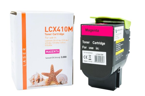 TONCX410M Alternativ Toner Magenta für Lexmark / 80C2HM0 / 3.000 Seiten