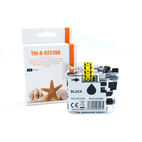 LC223BK Alternativ Seestern Tinte Black für Bro / LC223BK / 14,6ml