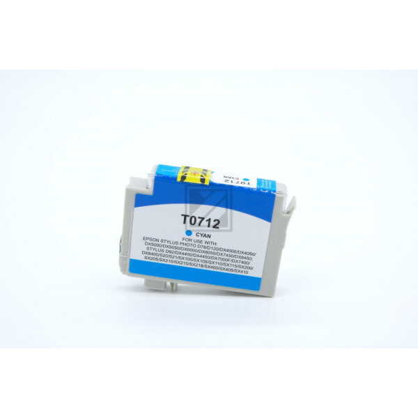 BULK T0712 Alternativ Tinte Cyan für Epson / C13T07124010 / 13ml