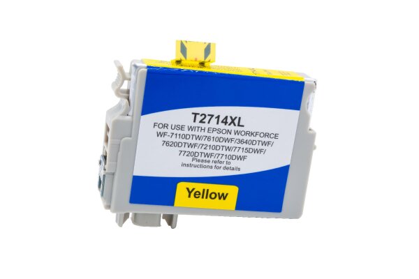 BULK T2714XL Alternativ Tinte Yellow für Epson / C13T27144010 / 10,4ml