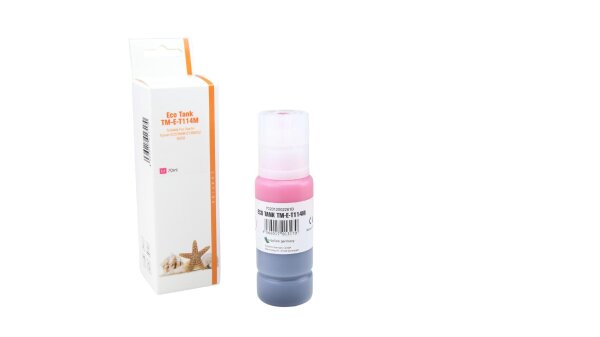 T114M Eco Tank Nachfüllflasche Magenta für Epson / C13T07B340 / 70ml