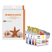 Multipack LC421XL Alternativ Tinte für Brother  /...