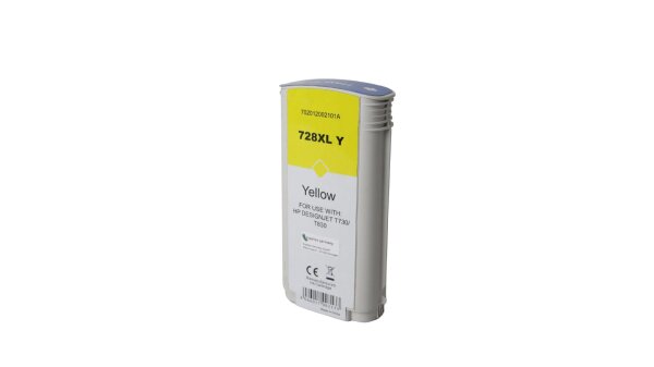 BULK 728XLY Alternativ Tinte Yellow für HP / F9J65AE / 130ml