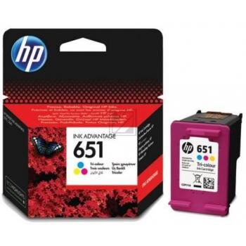 HP Tintendruckkopf cyan/magenta/gelb (C2P11AE, 651)