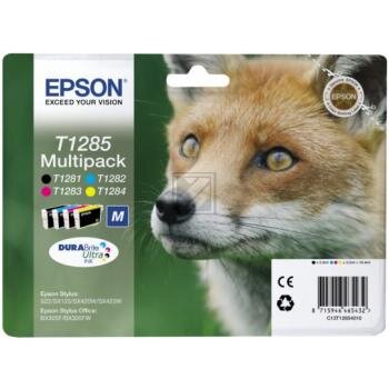 Epson Tintenpatrone gelb, magenta, schwarz, cyan (C13T12854010, T1285)