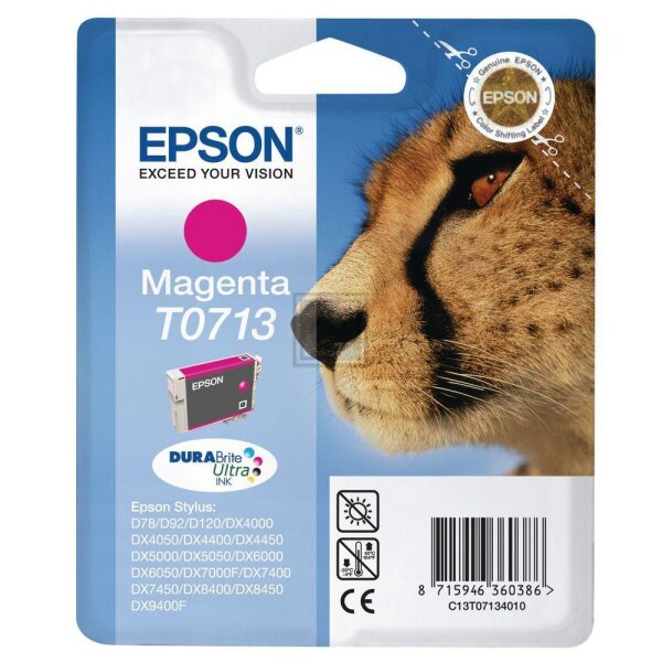 Epson Tintenpatrone magenta HC (C13T07134010, T0713)