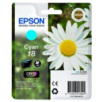 Epson Tintenpatrone cyan (C13T18024010, T1802)