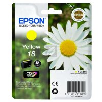 Epson Tintenpatrone gelb (C13T18044010, T1804)