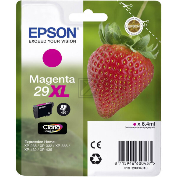 Epson Tintenpatrone magenta HC (C13T29934010, T2993)