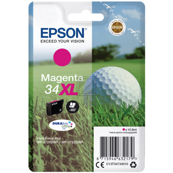 Epson Tintenpatrone magenta HC (C13T34734010, T3473)