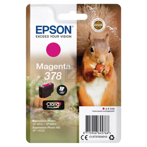 Epson Tintenpatrone magenta (C13T37834010, 378)