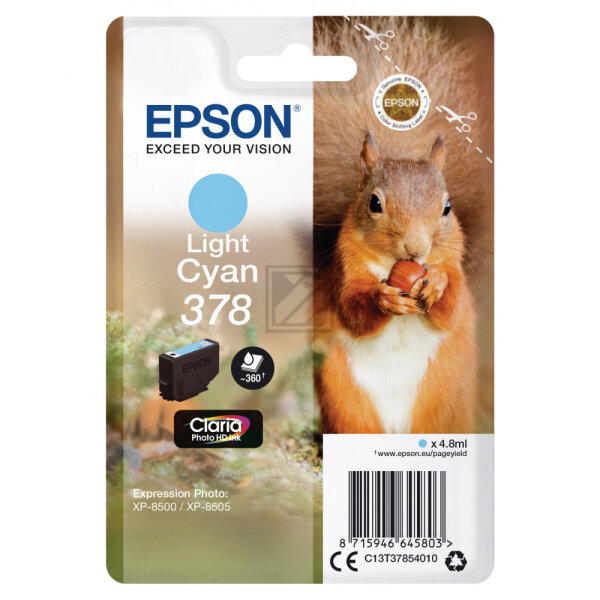 Epson Tintenpatrone cyan light (C13T37854010, 378)