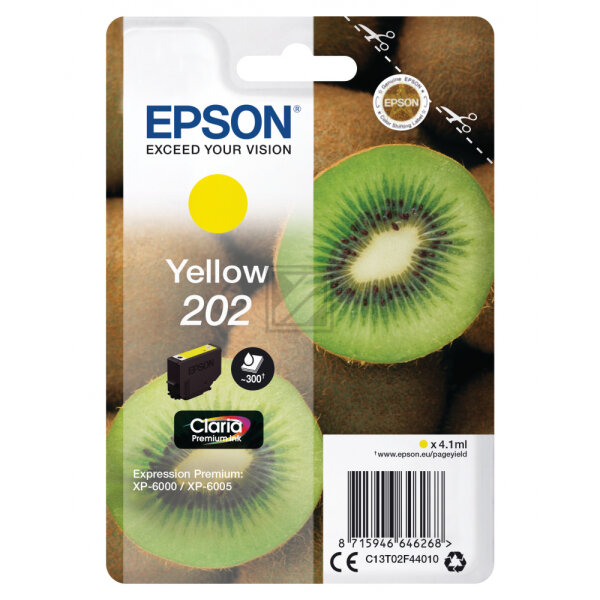 Epson Tintenpatrone gelb SC (C13T02F44010, 202)