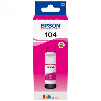 Epson Tintennachfüllfläschchen (ecotank) magenta (C13T00P340, 104)