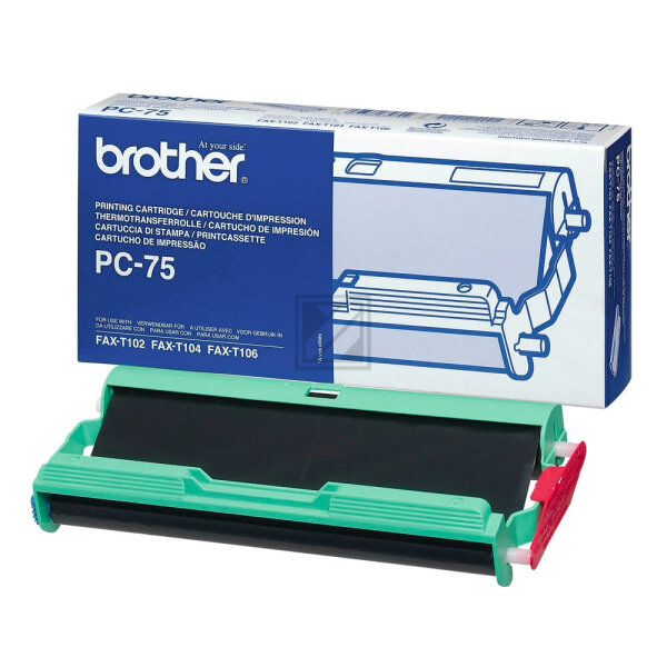 Brother Mehrfachkassette + 1 Thermo-Transfer-Rolle schwarz (PC-75)