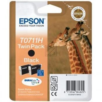 Epson Tintenpatrone 2 x schwarz (C13T07114H10, T0711H)