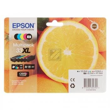 Epson Tintenpatrone with secure gelb, magenta, photo schwarz, schwarz, cyan HC (C13T33574011, T3357)