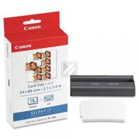 Canon Photo Paper 54 x 86mm weiß farbig 18 Blatt...